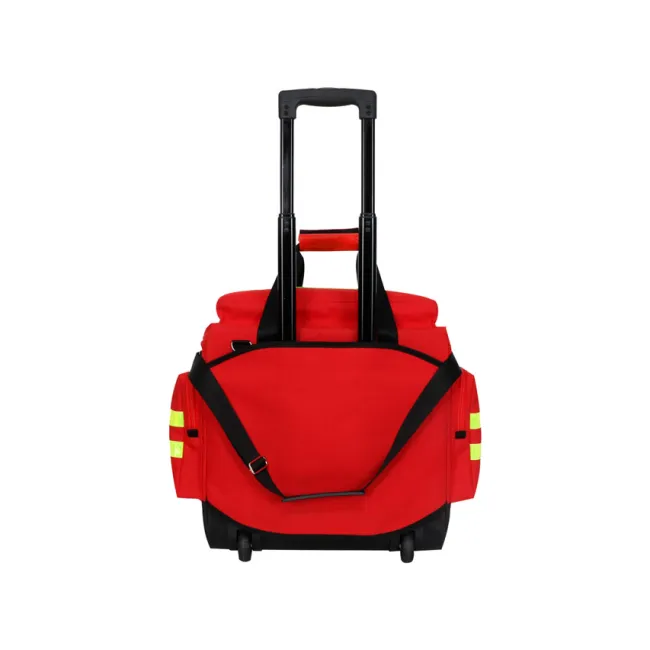 Geantă Troller Medicală de Urgență "Emergency Smart Trolley Bag" – Benzi Reflectorizante Duble, Poliester Impermeabil, Bază din Cauciuc, 56 x 32.5 x 49 cm