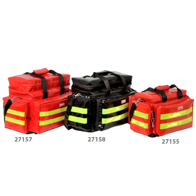 Geantă Medicală de Urgență "Smart Bag" din PVC – Neagră, Model Mediu (Goală), Prelată PVC Rezistentă la Îngheț, 55 x 35 x h 38 cm