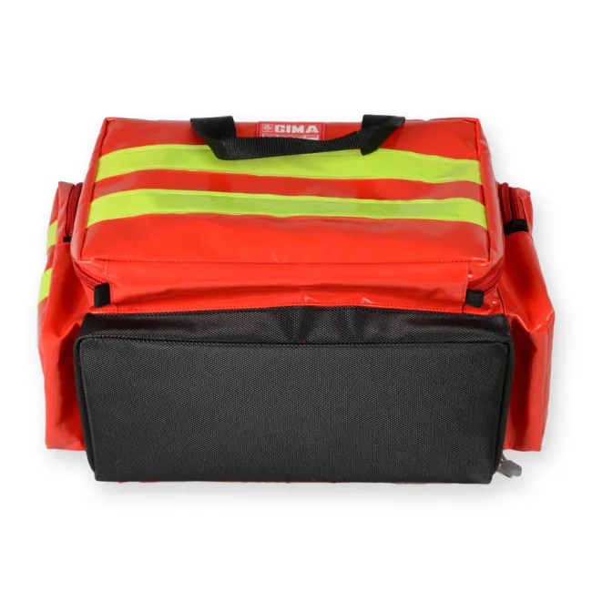 Geantă Medicală de Urgență "Smart Bag" din PVC – Roșie, Model Mic (Goală), Prelată PVC Rezistentă la Îngheț, 45 x 28 x h 28 cm