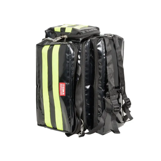 Geantă Medicală de Urgență "Smart Bag" din PVC – Neagră, Model Mediu (Goală), Prelată PVC Rezistentă la Îngheț, 55 x 35 x h 38 cm