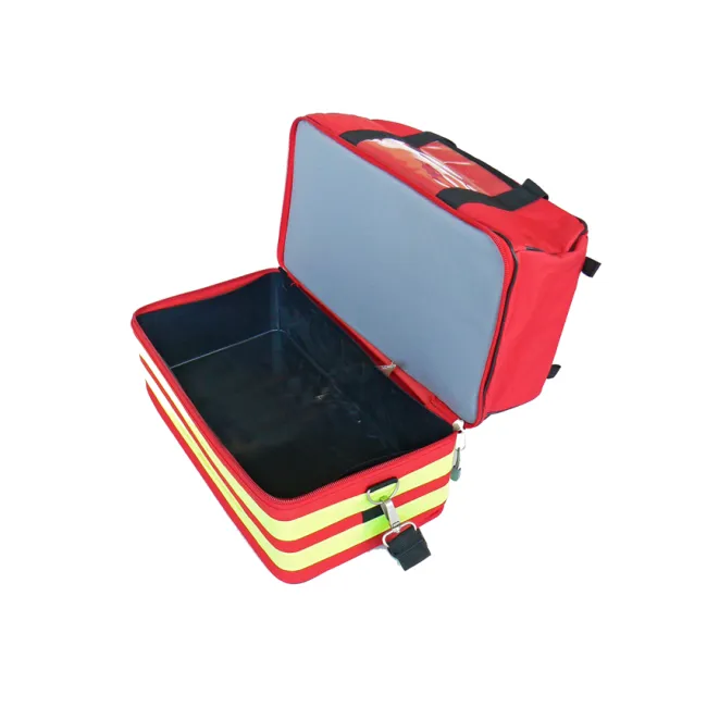 Geantă Medicală de Urgență "Life-2 Emergency Bag" – Poliester 600D Impermeabil, Compartimentare Dublă, Bază Anti-Șoc și 5 Borsete Colorate Incluse, 49 x 28 x h 33 cm