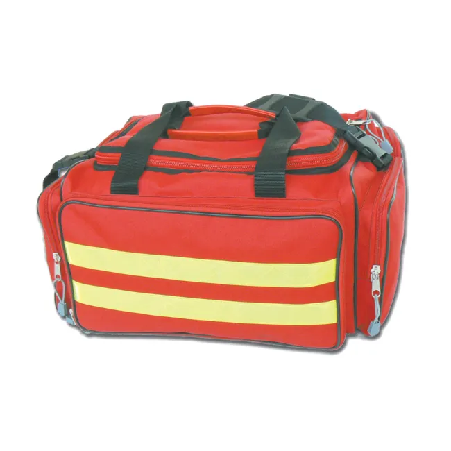 Geantă Medicală de Urgență "Emergency Bag" – Roșie (Goală), Poliester 600D Impermeabil, Compartimentare Multi-Buzunar, 35 x 45 x h 21 cm