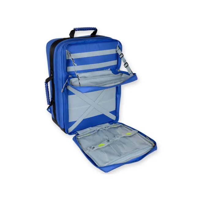 Rucsac Medical de Urgență "Silos-2 Rucksack" – Albastru (Gol), Poliester 600D Impermeabil, Compartimentare Modulară avansată, 38 x 24 x h 50 cm