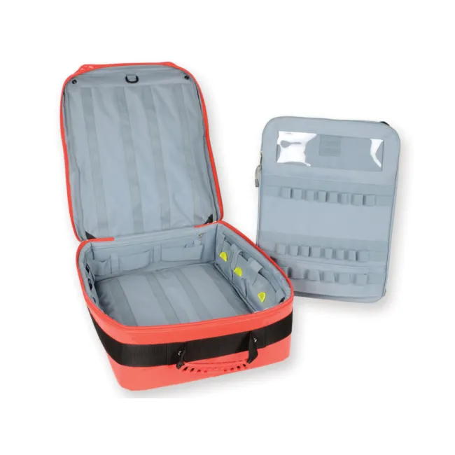 Rucsac Medical de Urgență "Silos-2 Rucksack" din PVC – Roșu (Gol), Prelată PVC Impermeabilă, Compartimentare Modulară, 38 x 24 x h 50 cm
