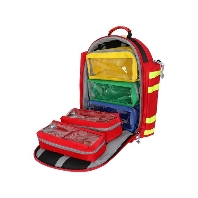 Rucsac Medical de Urgență "Logic-1 Rucksack" – Mediu (Gol), Poliester Impermeabil, cu 5 Borsete Colorate Incluse și Compartimentare Avansată, 40 x 20 x h 47 cm