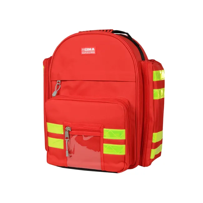 Rucsac Medical de Urgență "Logic-2 Rucksack" – Mare (Gol), Poliester 600D Impermeabil, cu 6 Borsete Colorate Incluse și Diviziune Centrală, 40 x 25 x h 47 cm