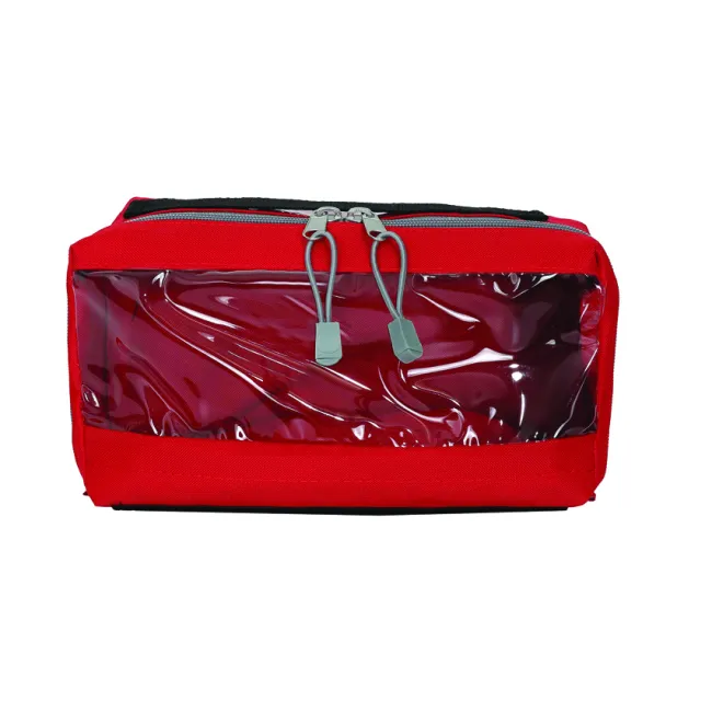 Geantă Medicală Modulară Tip Plic "Model E3" – Cu Fixare Velcro, Poliester 600D, Roșie, 28 x 15 x 11 cm