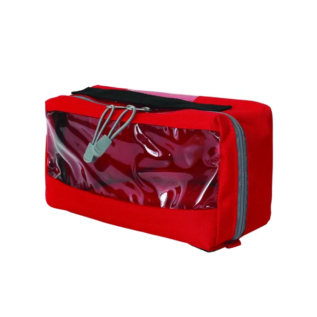 Geantă Medicală Modulară Tip Plic "Model E3" – Cu Fixare Velcro, Poliester 600D, Roșie, 28 x 15 x 11 cm