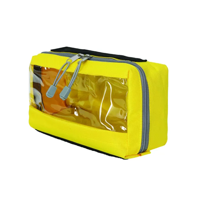 Geantă Medicală Modulară Tip Plic "Model E3" – Cu Fixare Velcro, Poliester 600D, Galbenă, 28 x 15 x 11 cm