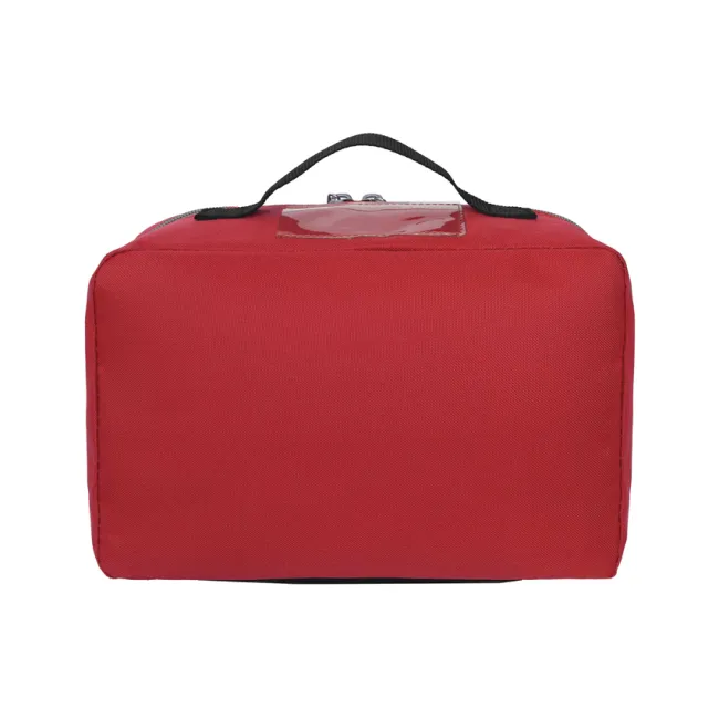 Geantă Medicală Modulară Tip Plic "Model E5" – Cu Fixare Velcro, Poliester 600D, Roșie, 29 x 19 x 11 cm