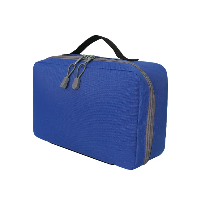 Geantă Medicală Modulară Tip Plic "Model E5" – Cu Fixare Velcro, Poliester 600D, Albastră, 29 x 19 x 11 cm