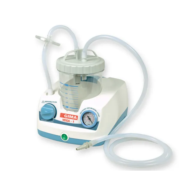 Aspirator Chirurgical Compact GIMA Vega Uno 1 Litru (Cod REF 28209) – Debit de 15 L/min, Regulator de Vacuum, Funcționare Continuă și Recipient Autoclavabil