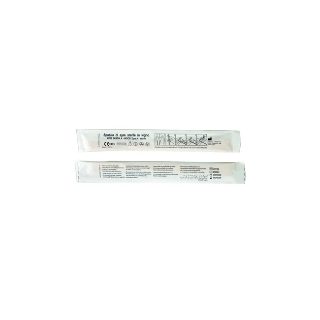 Spatule Ayre ginecologice din lemn, Tip A, sterile, lungime 18 cm, cutie 100 bucati