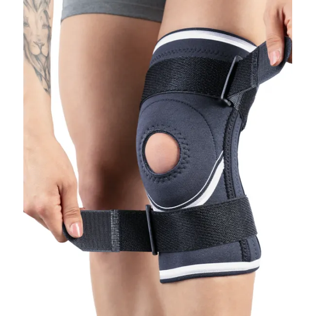 Orteză de genunchi mobilă cu suport patelar și 4 atele flexibile, 29 cm - Dispozitiv Medical