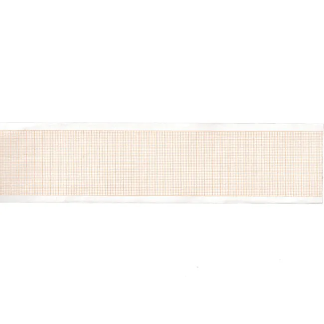 Hârtie Termică EKG în Rolă 50 mm x 20 m – Fără Fenoli (Phenol Free), Caroiaj Portocaliu, pentru Electrocardiografe Biocare și Contec