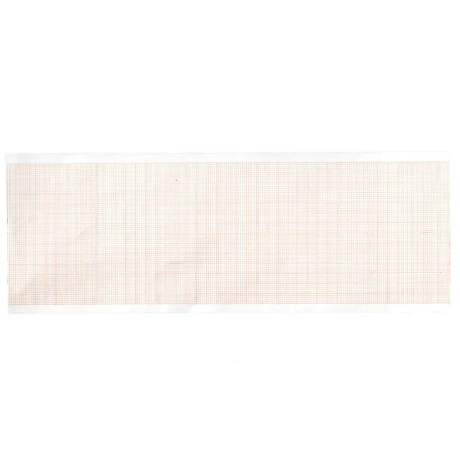 Hârtie Termică EKG în Rolă 80 mm x 20 m – Fără Fenoli (Phenol Free), Caroiaj Portocaliu, pentru Electrocardiografe Mindray Beneheart R3