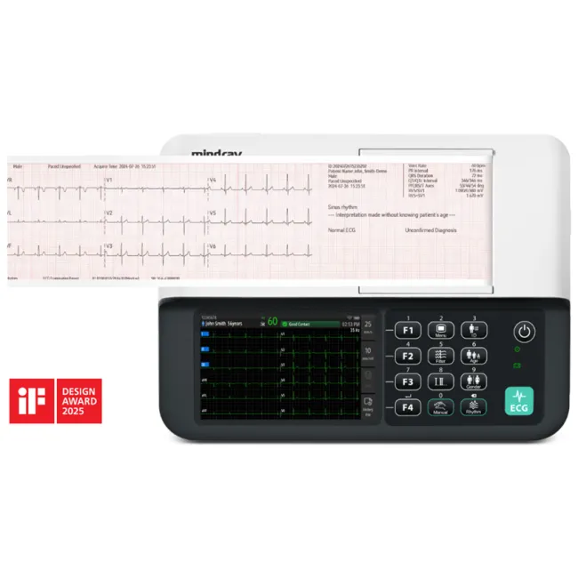 Electrocardiograf Portabil Mindray BeneHeart R300 cu 3 Canale – Conexiune Wi-Fi, Algoritm Glasgow Dublu, Rezoluție Înaltă și Ultra-Ușor (1.28 kg)