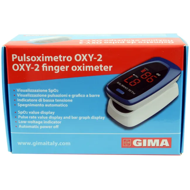 OXY-2 Pulsoximetru de deget cu afișaj LED, pentru uz casnic și profesional