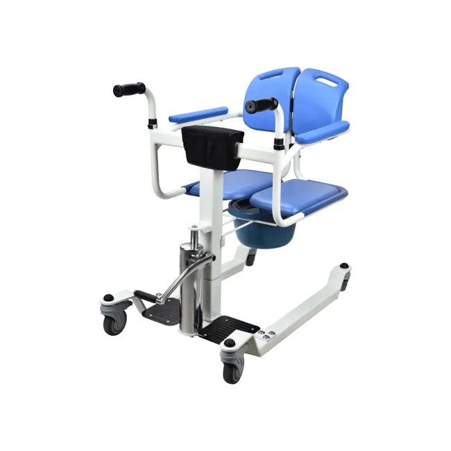 Scaun hidraulic pentru transfer pacienți 3 in 1 ( scaun toaleta , scaun pentru dus si scaun pentru transfer) - sarcina maxima 125 kg