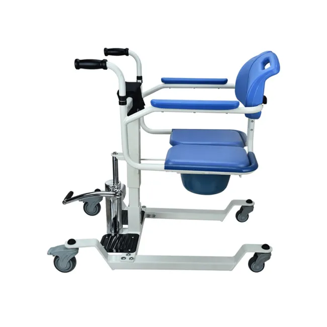 Scaun hidraulic pentru transfer pacienți 3 in 1 ( scaun toaleta , scaun pentru dus si scaun pentru transfer) - sarcina maxima 125 kg