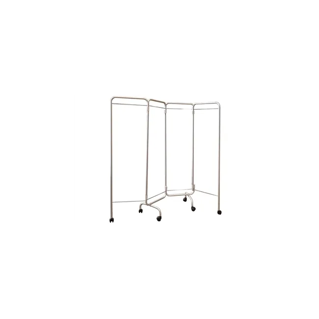Paravan medical cu roți și 4 sectiuni pentru perdele Trevira – 200 cm, cadru aluminiu