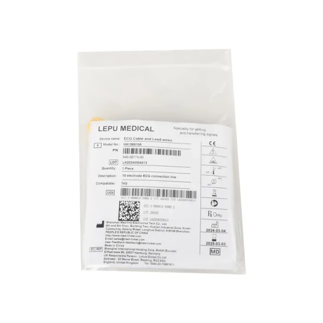 Cablu Pacient EKG de Schimb cu 10 Fire (12 Derivații) – Piesă de Rezervă Originală cu Conectori Tip Capsă pentru Holter și Electrocardiografe
