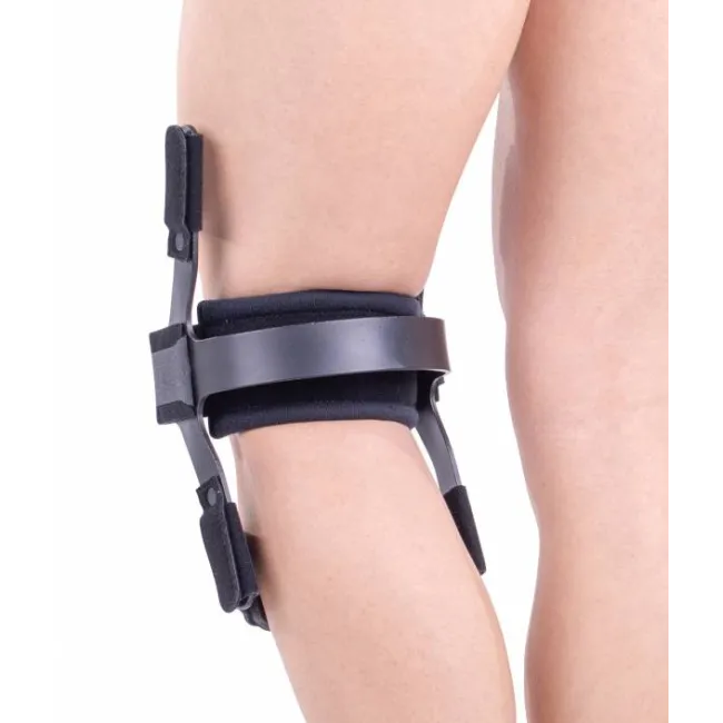 Orteză de genunchi mobilă cu cadru din duraluminiu pentru genu recurvatum și instabilitate ligamentară - Dispozitiv Medical