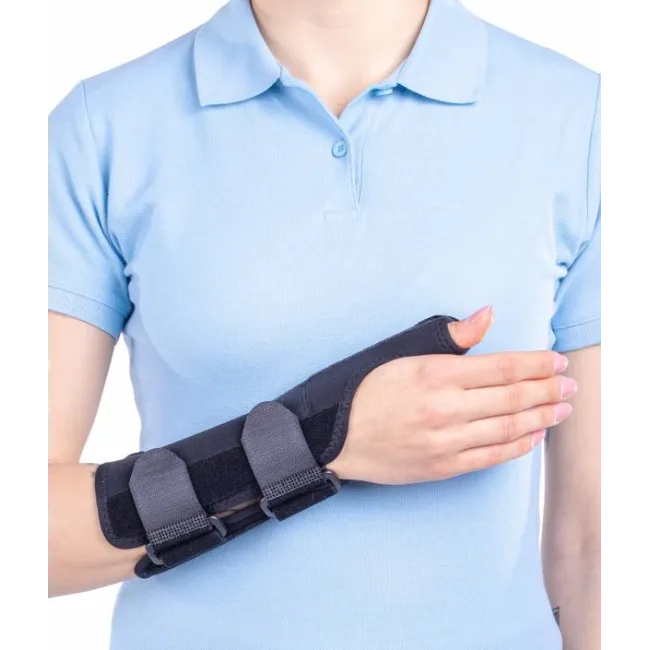 Orteză fixă de police cu atelă metalică modelabilă, 23 cm – dispozitiv medical