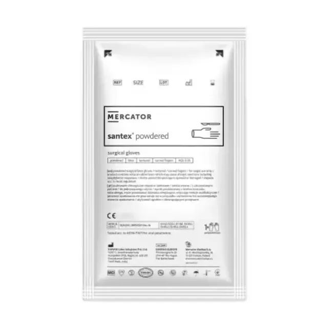 Mănuși chirurgicale din latex nepudrate, sterile Santex Free-Powdered EO