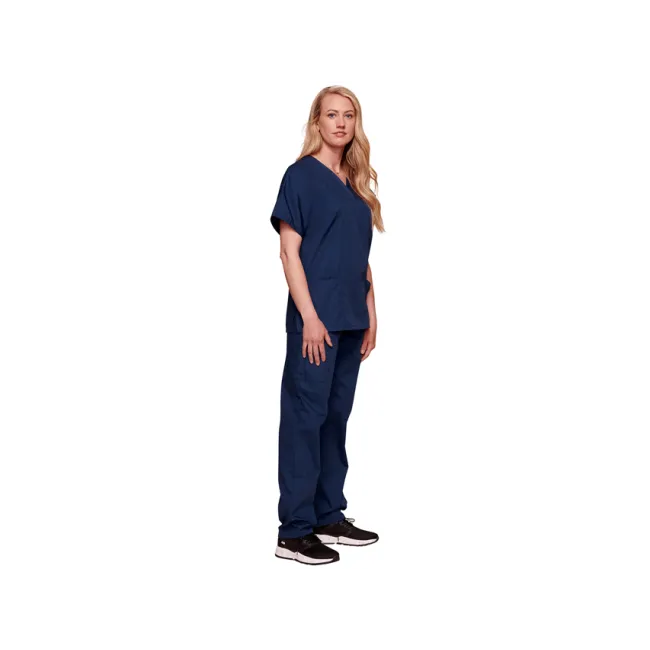 Bluză medicală Cherokee Originals cu decolteu în V pentru femei, mărimea XXS, bleumarin