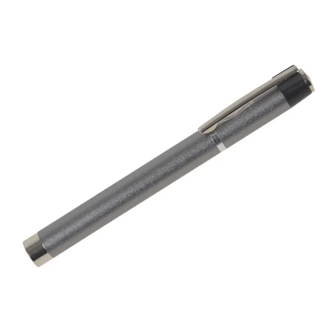 Lanternă LED Omega din metal, argintie, cu baterii incluse
