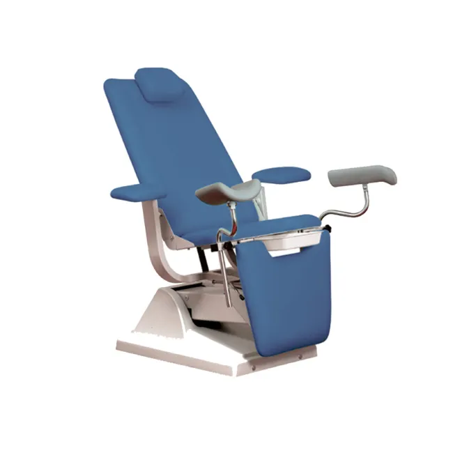 Scaun ginecologic GYNEX tip pat cu suport rolă hârtie, albastru deschis (1 buc)