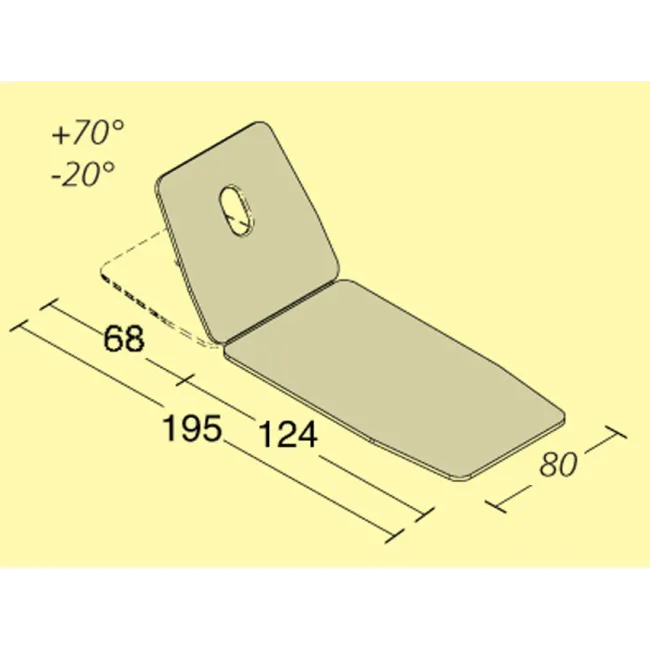 Masă de examinare și tratament Bruxelles Large 80 cm, reglare electrică, albastră (1 buc)
