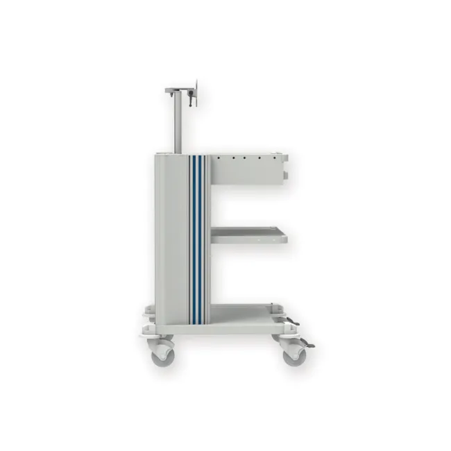 Cărucior profesional PRO CART cu 2 rafturi, suport tastatură și monitor