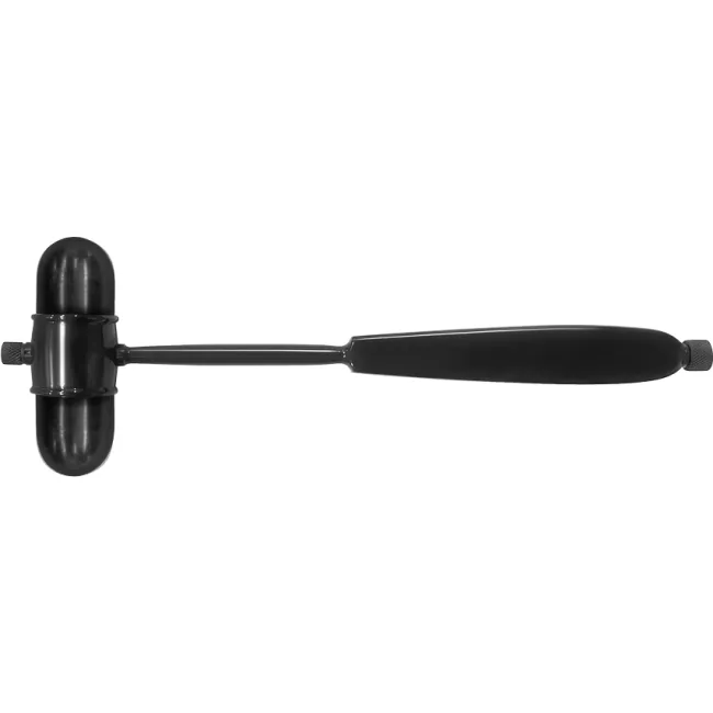 Ciocan neurologic Dejerine Black Edition cu ac și perie, mâner inox negru, 22 cm