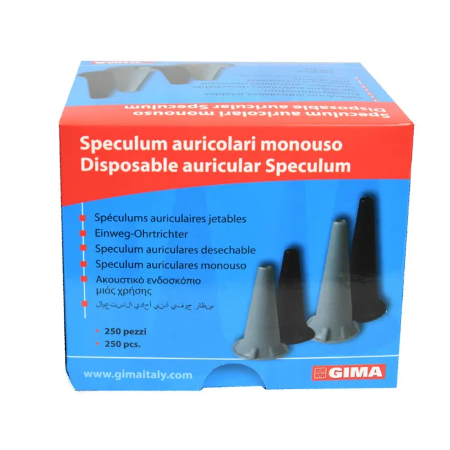Speculum auricular mini de unică folosință Ø 4 mm, negru, fără latex (cutie 250 buc)