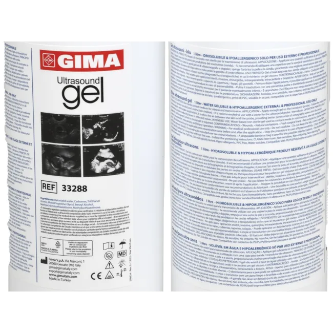 Gel pentru ecografie albastru, flacon 1 litru (cutie 18 buc)