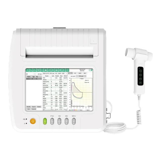 Spirometru portabil cu ecran tactil SP-100B și imprimantă termică integrată