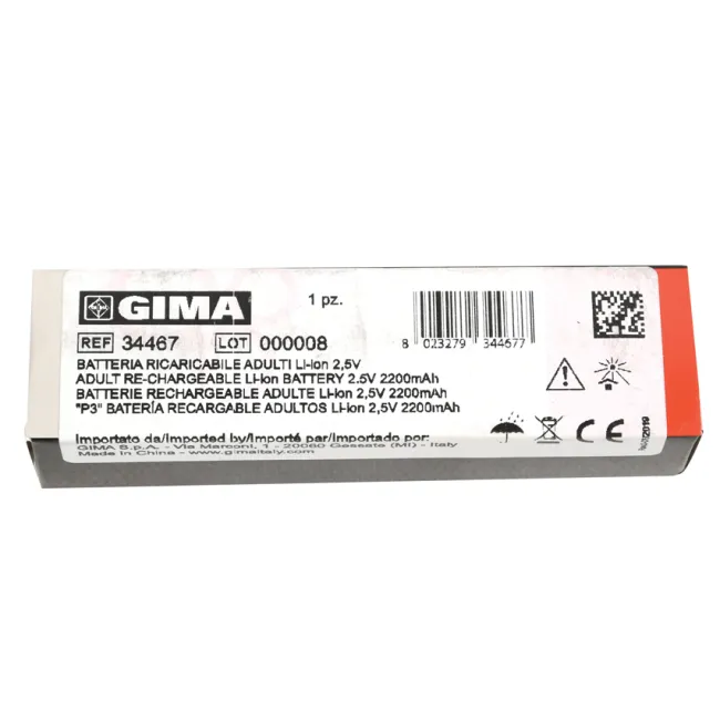 Baterie reîncărcabilă adulți Li-ion 2,5V 2200mAh pentru GIMA GREEN, MAXLITE, PARKER