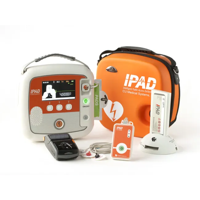 Defibrilator semiautomatizat extern iPad CU-SP2 cu monitor și ghidare RCP