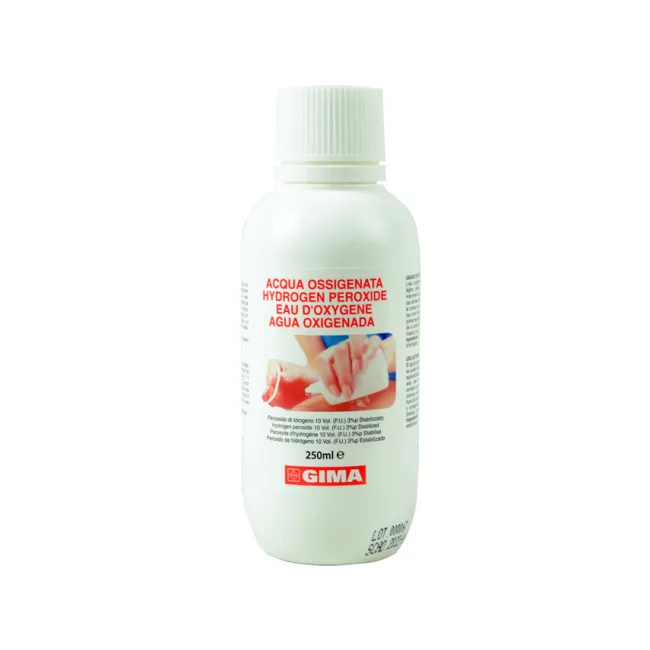 Apă Oxigenată (Hydrogen Peroxide) 3% - 250 ml - cutie 12 flacoane - etichetă multilingvă GB, FR, IT, ES