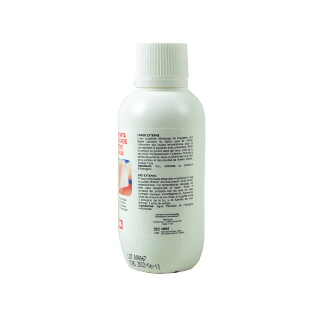 Apă Oxigenată (Hydrogen Peroxide) 3% - 250 ml - cutie 12 flacoane - etichetă multilingvă GB, FR, IT, ES