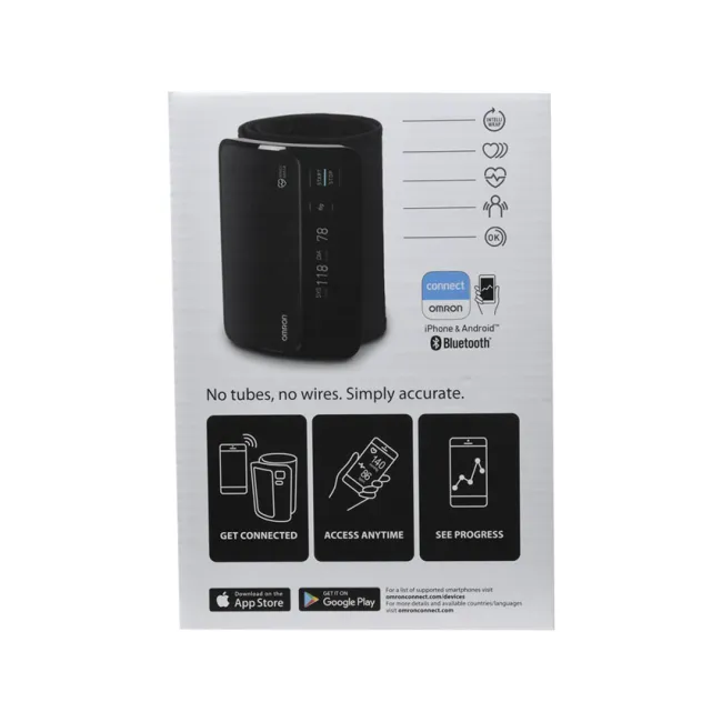 Tensiometru digital de braț OMRON EVOLV all-in-one cu Bluetooth, fără tuburi, manșetă Intelli Wrap 22-42 cm (1 buc)