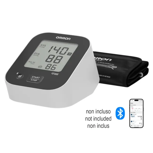 Tensiometru digital de braț OMRON M2+ CONNECT HEM-7188T1-LE cu Bluetooth, tehnologie Intellisense și manșetă 22-42 cm (1 buc)
