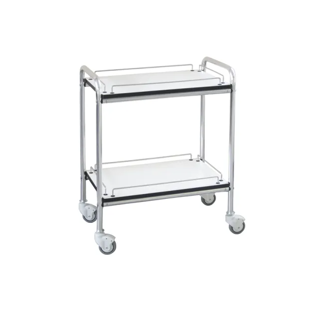 Cărucior medical GIMA 2 cu balustradă, dimensiune mică 60×40×77 cm