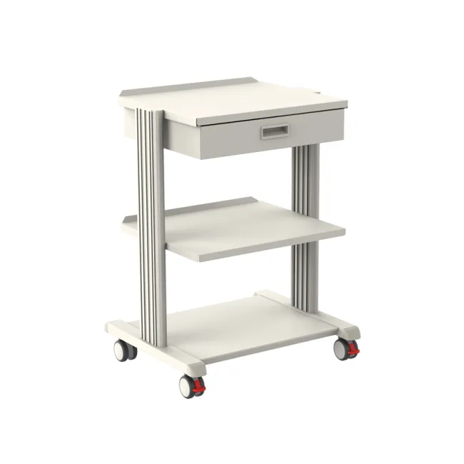 Cărucior medical SMART CART cu 2 rafturi 50 × 42 cm, bază și sertar (1 buc)