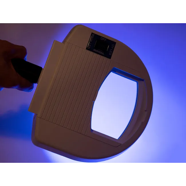 Lampă Wood LED Vista cu mâner, lentilă de mărire 3 dioptrii, lumină UV 365 nm și lumină de zi