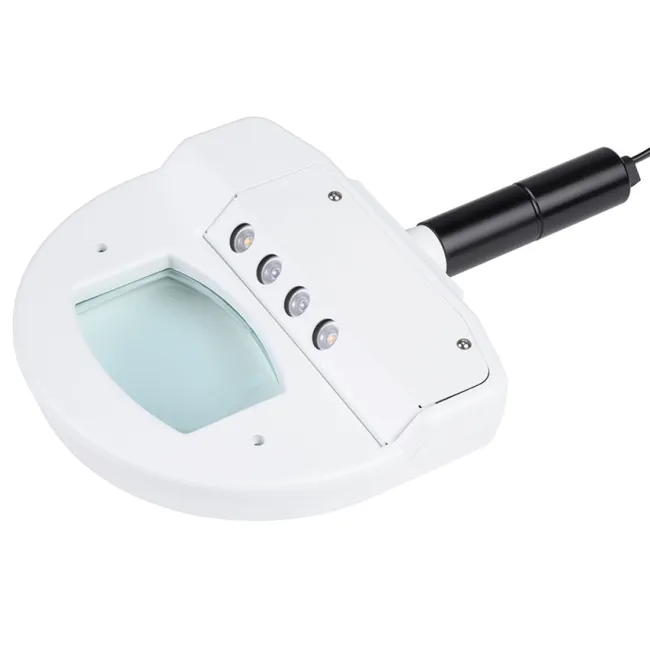 Lampă Wood LED Vista cu mâner, lentilă de mărire 3 dioptrii, lumină UV 365 nm și lumină de zi