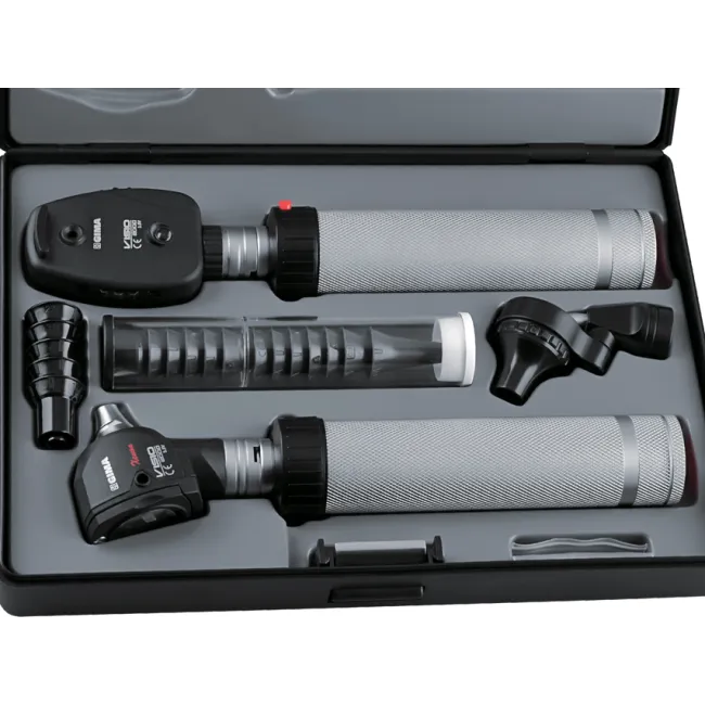 Set diagnostic Visio 2000 F.O. Xenon oto-oftalmoscop 3,5 V complet cu accesorii și valiză (1 buc)