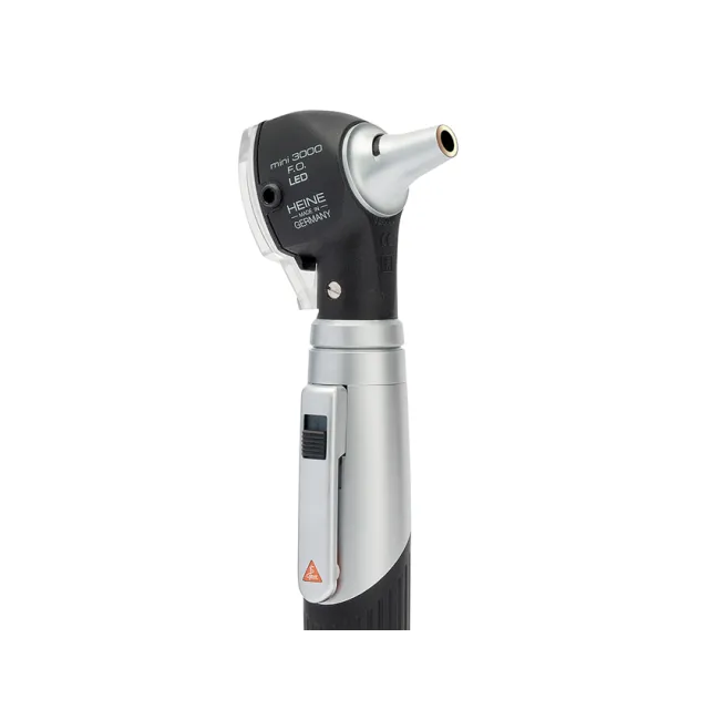 Otoscop HEINE MINI 3000 F.O. LED cu specule refolosibile și trusă, negru (1 buc)
